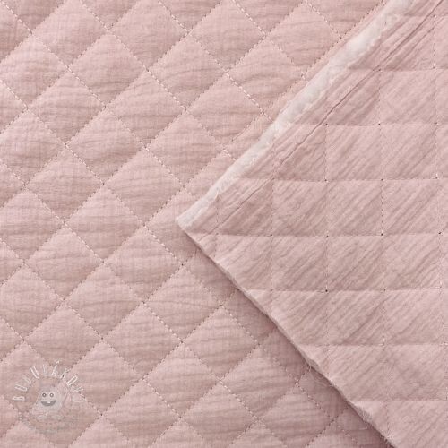 Dvojitá gázovina/mušelín QUILT soft rose