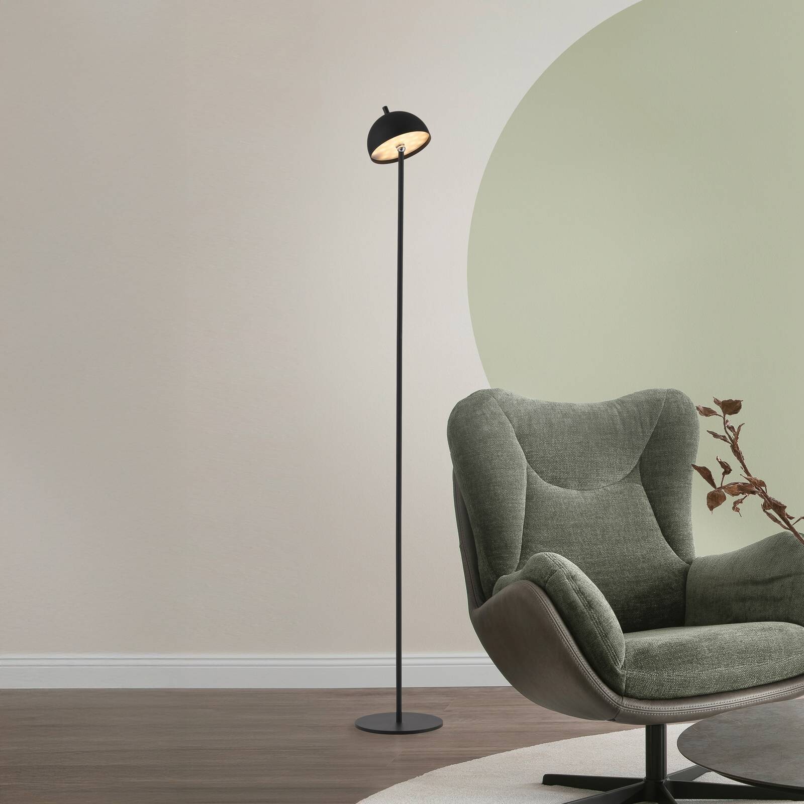 Schöner Wohnen LED stojacia lampa Bellies, čierne, IP54