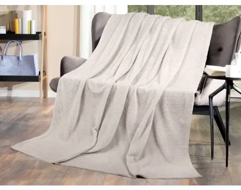 Flanelová deka Cashmere Dots 150x200 cm, piesková%