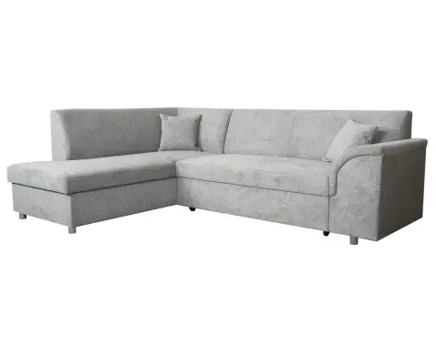 Rohová sedacia súprava Bernett, holubia sivá látka, ľavý roh%