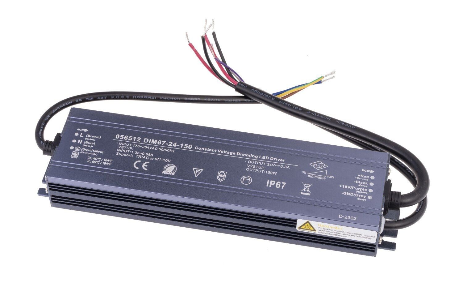 T-LED LED stmievateľný zdroj (trafo) 24V 150W IP67 056512