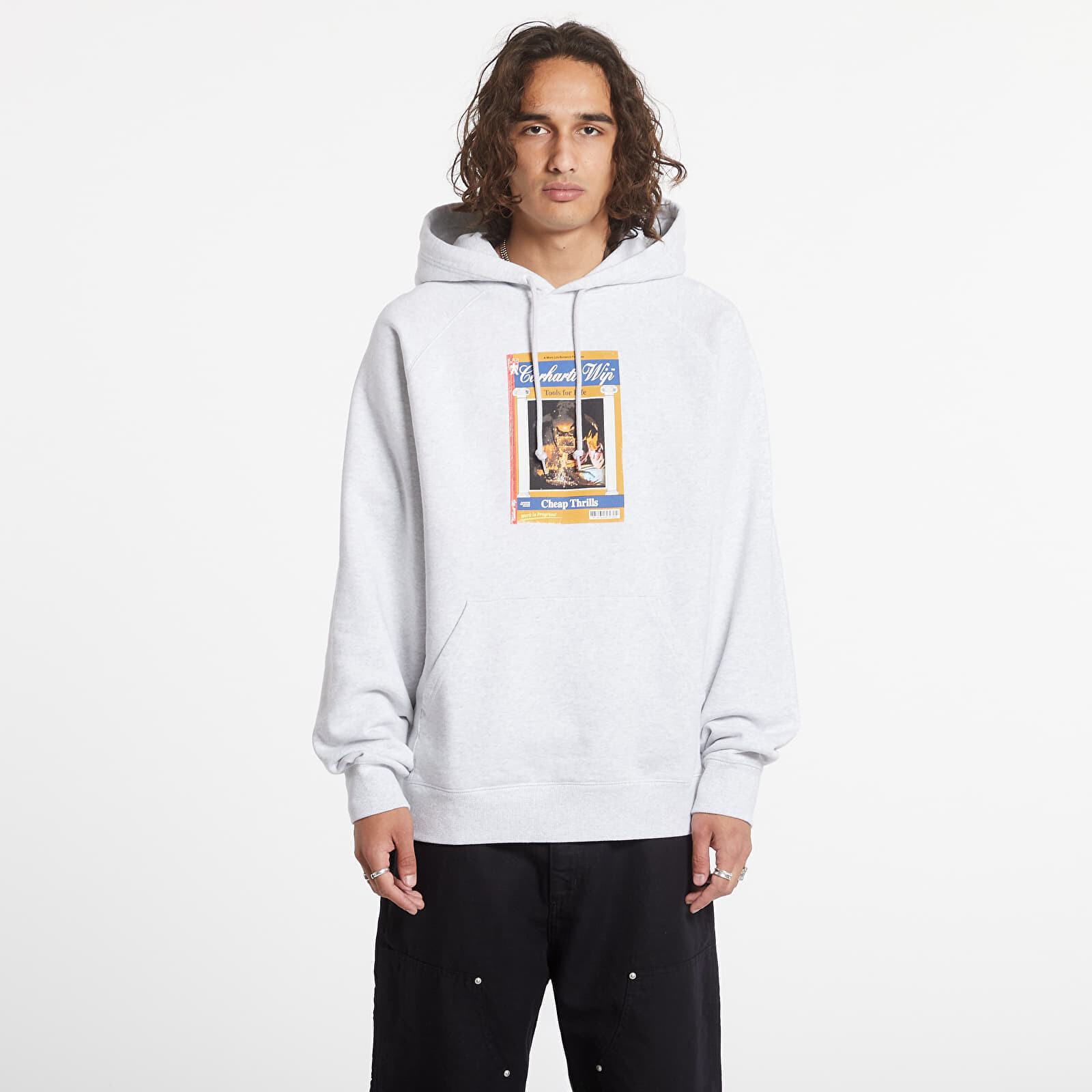 Mikina Carhartt WIP Hooded Cheap Thrills Sweat UNISEX Ash Heather L