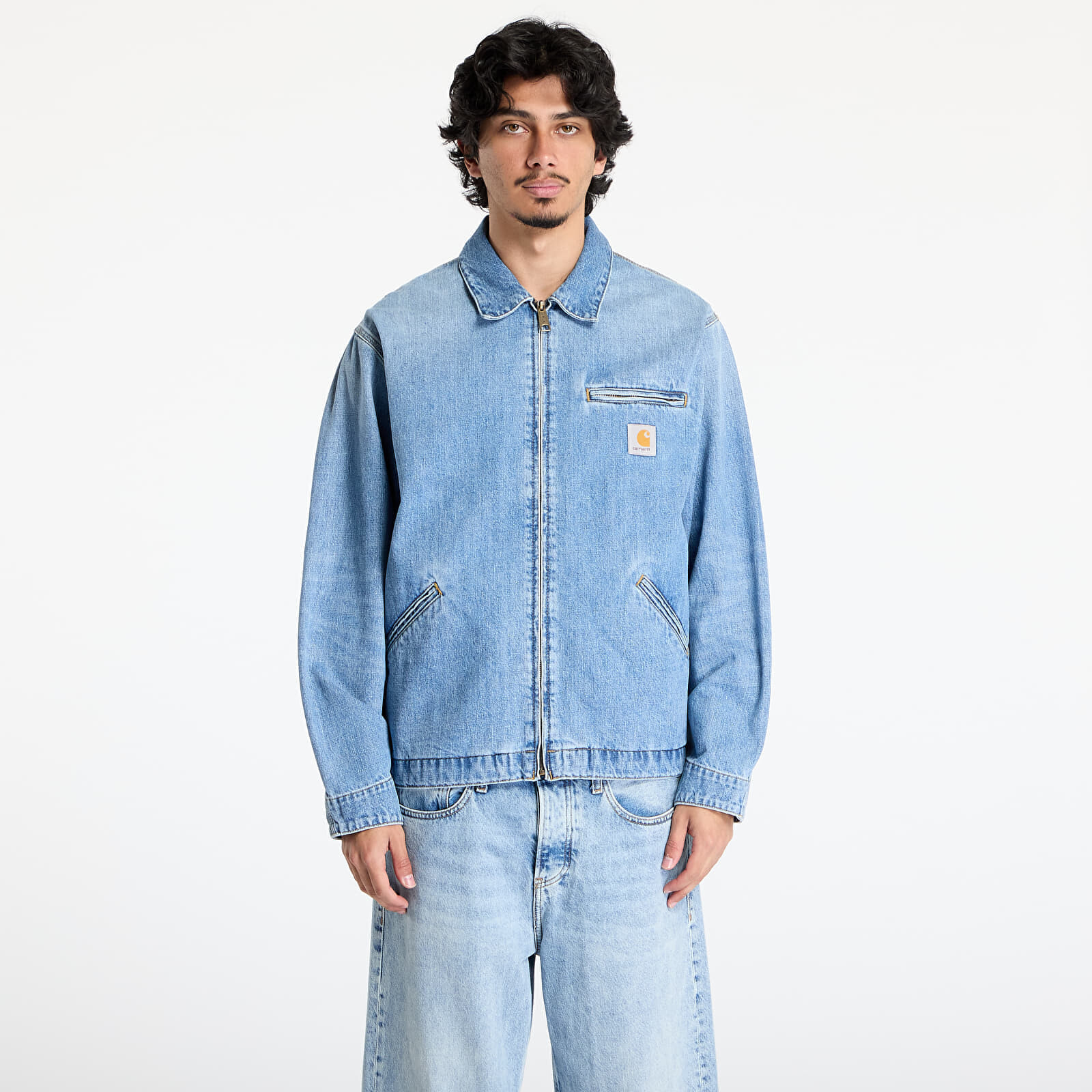 Bunda Carhartt WIP OG Detroit Jacket UNISEX Blue Burst Washed S