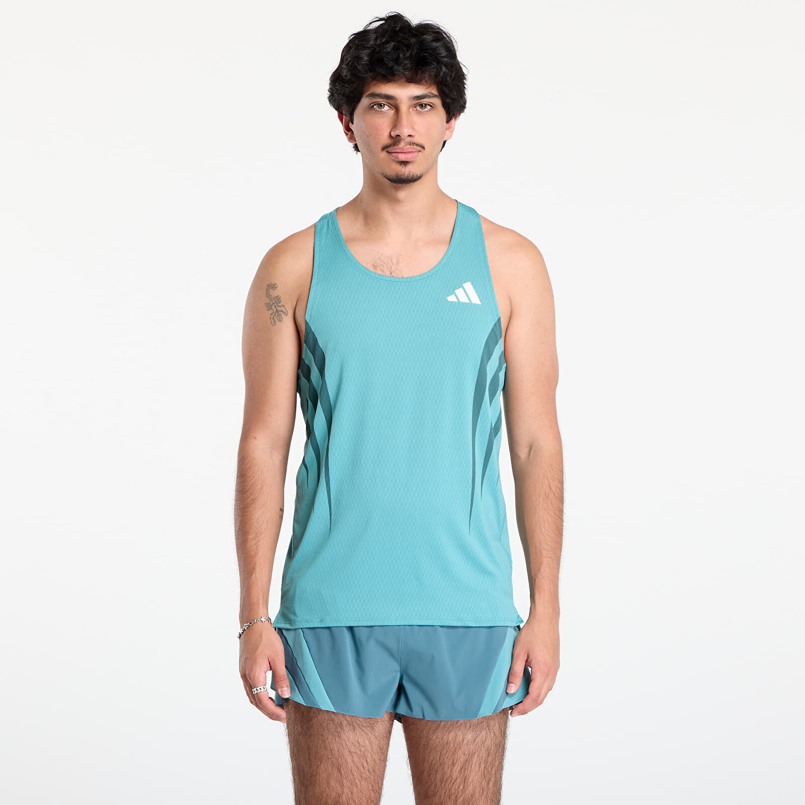 Tričko adidas Adizero Adizero Archive Top Powder Teal S