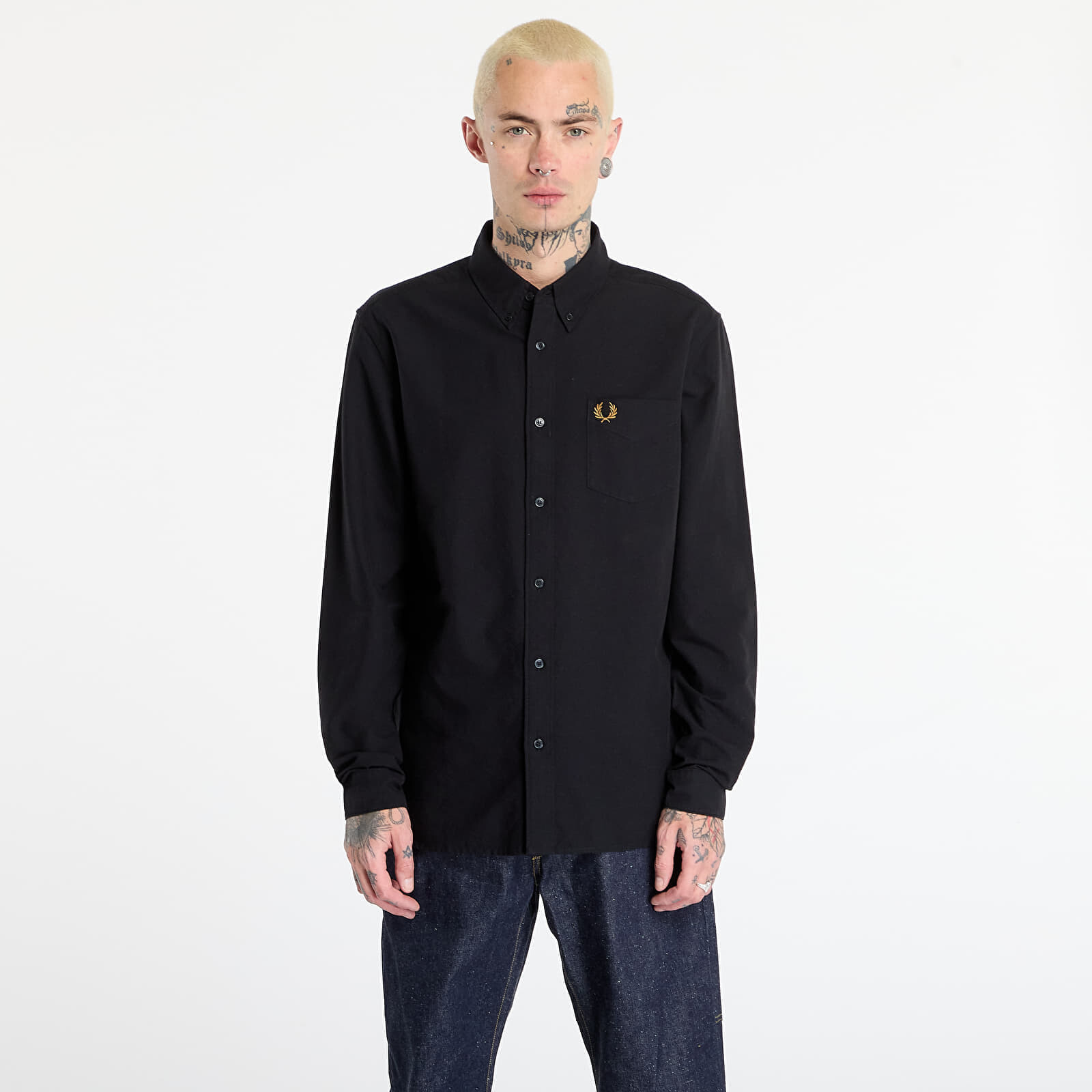 Košeľa FRED PERRY Oxford Shirt Black M