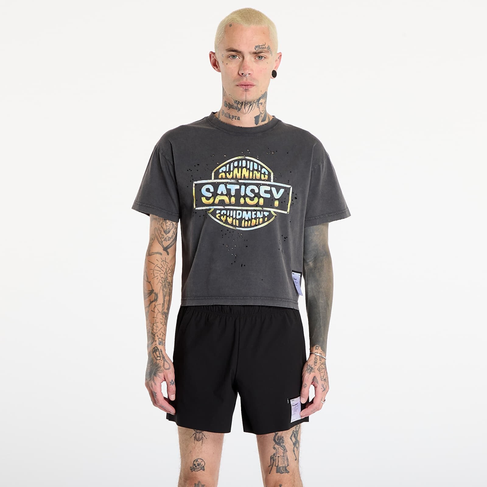 Tričko Satisfy MothTech T-Shirt Aged Black XS