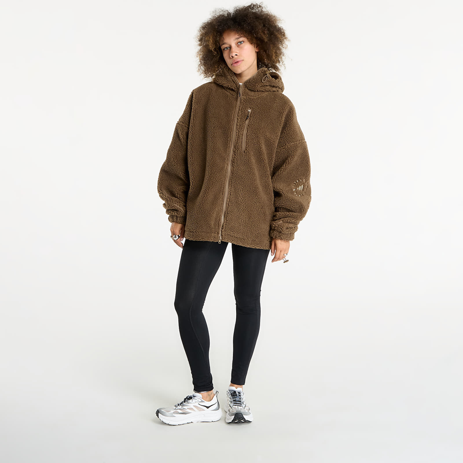 Bunda adidas By Stella McCartney Full-Zip Winter Fleece Brown Moss/ Wild Brown S