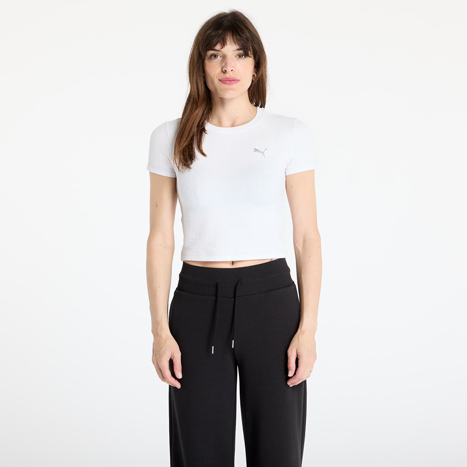 Tričko Puma Dare to Textured Baby Tee PUMA White XL