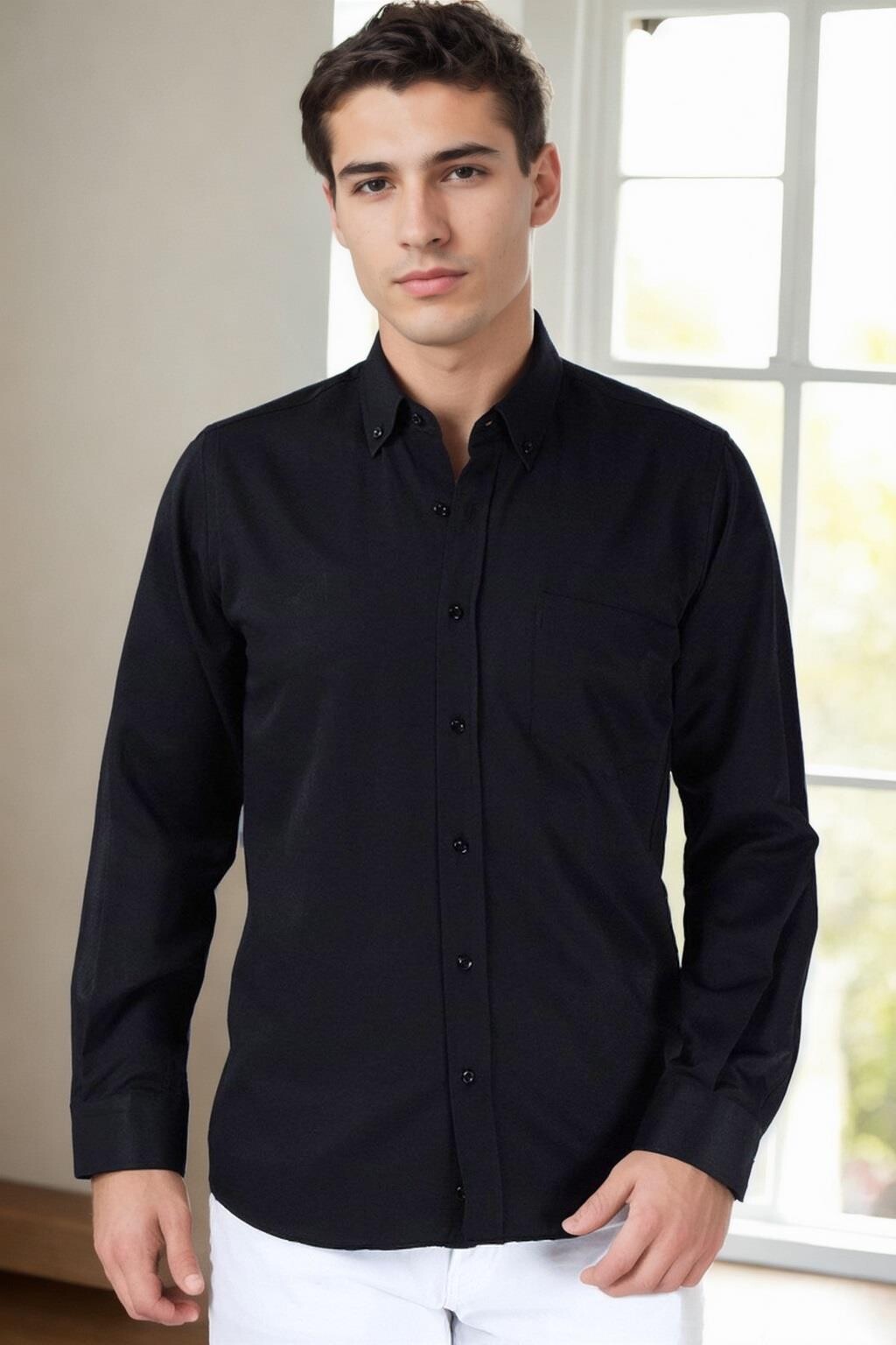 G976 DEWBERRY MEN'S SHIRT-BLACK