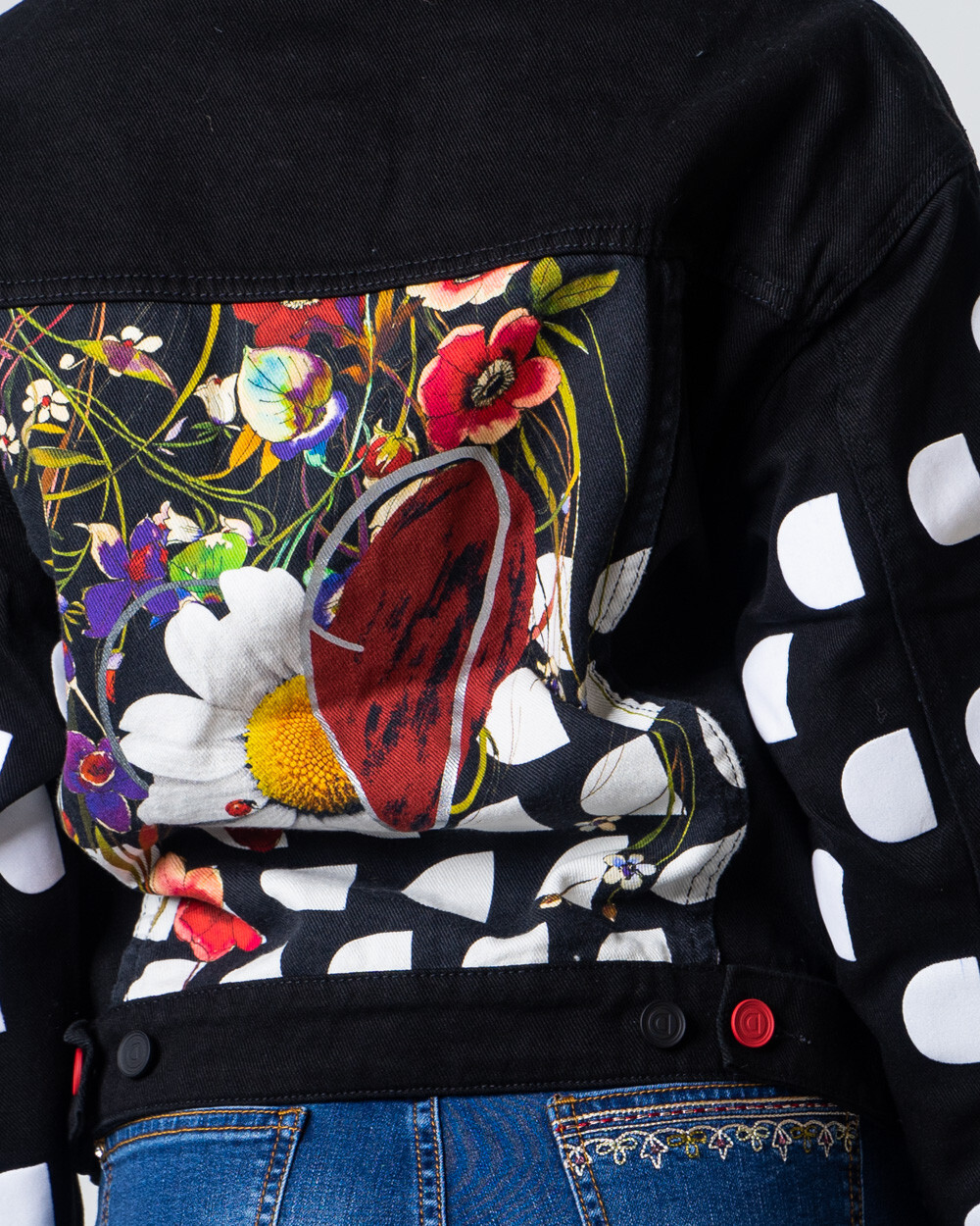 Desigual rifľová bunda s bodkami