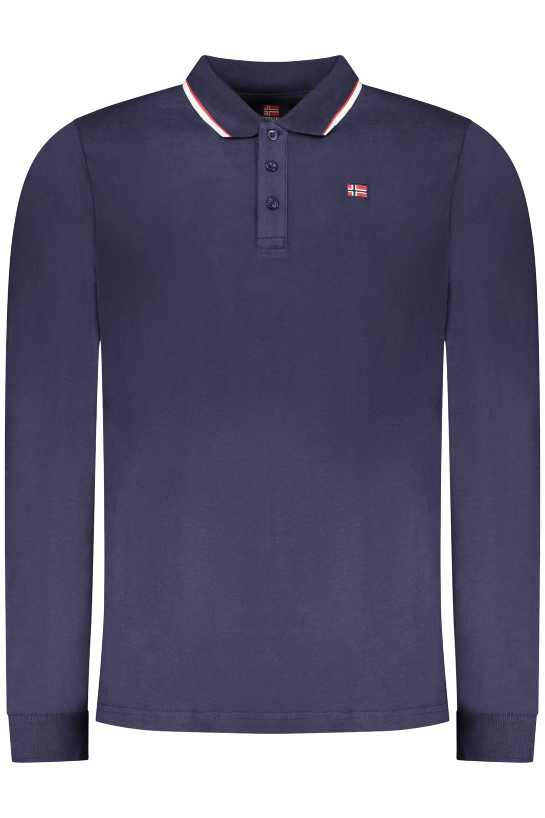 NORWAY 1963 MEN'S LONG-SLEEVED POLO SHIRT, BLUE