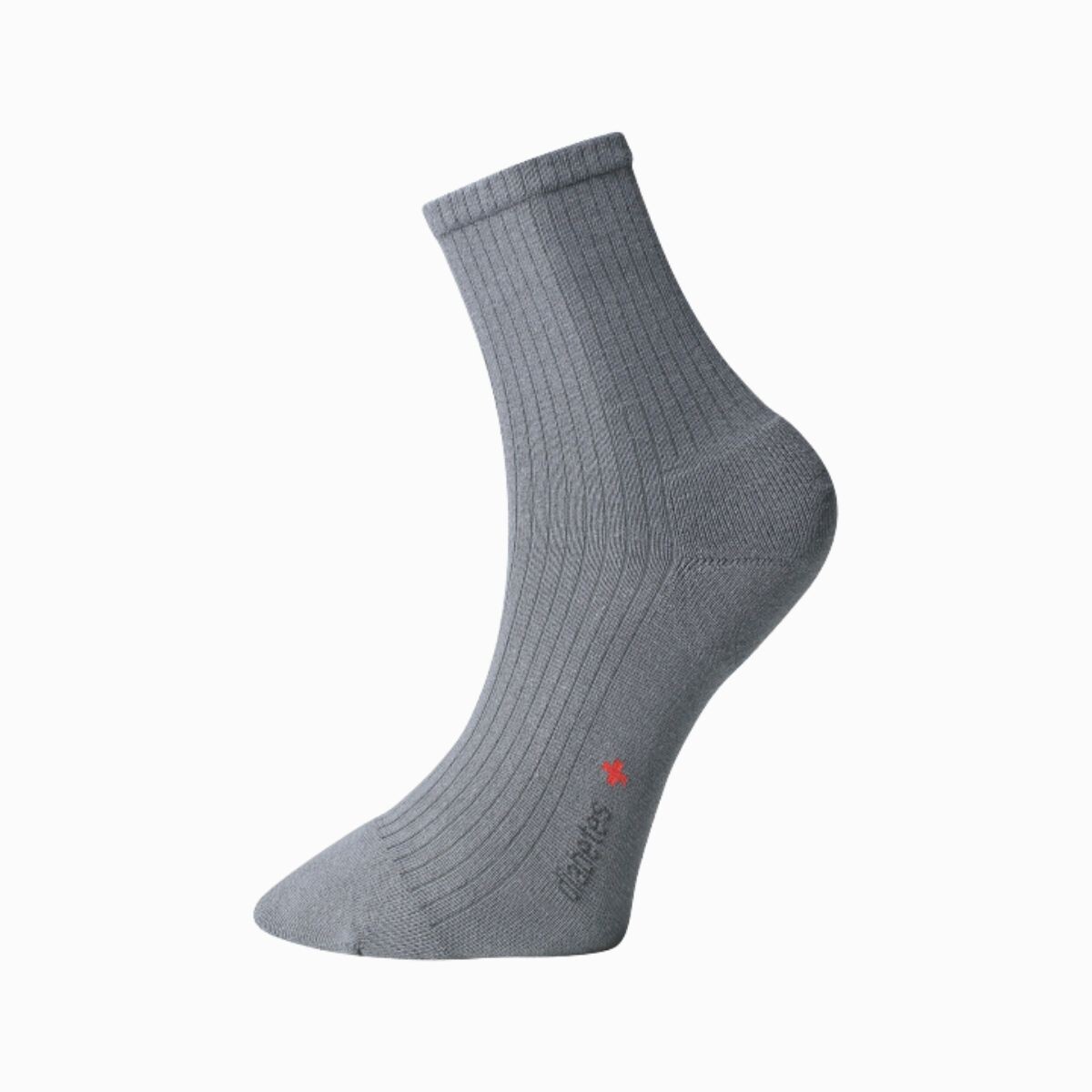 Ponožky s jemným zovretím lemu - s mikroplyšom v päte a špičke  - tmavo šedé - Ovecha Veľkosť: 23-24