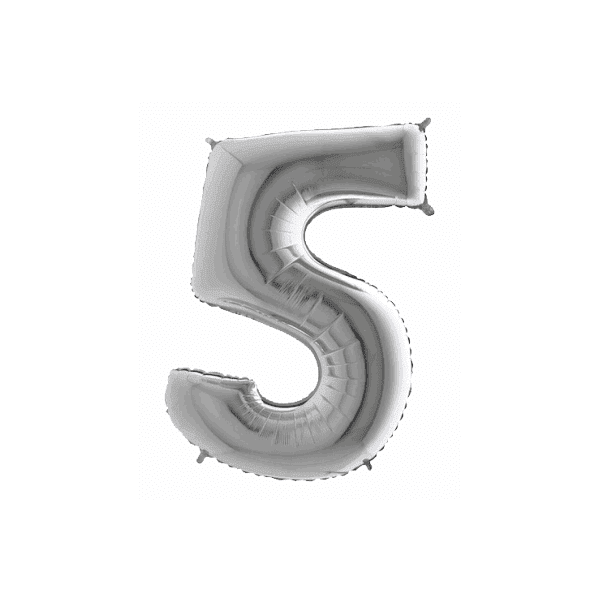BP Balón číslo 5 malé strieborné 35 cm