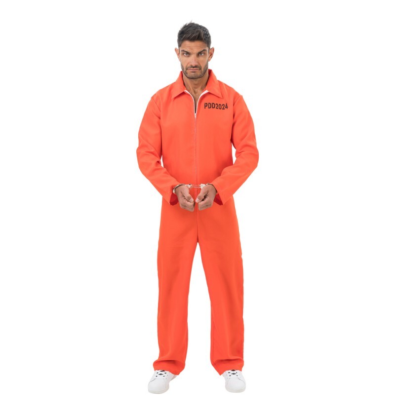 Chaks Pánsky oranžový väzenský kostým Veľkosť - dospelý: XL