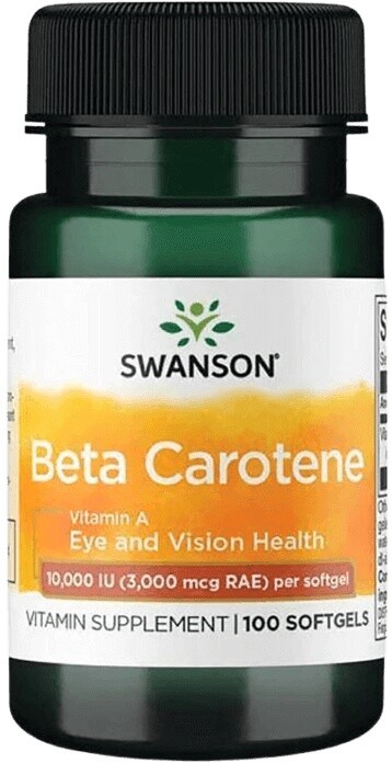 Swanson beta karoten vitamín a 10000 iu 100 kapslí
