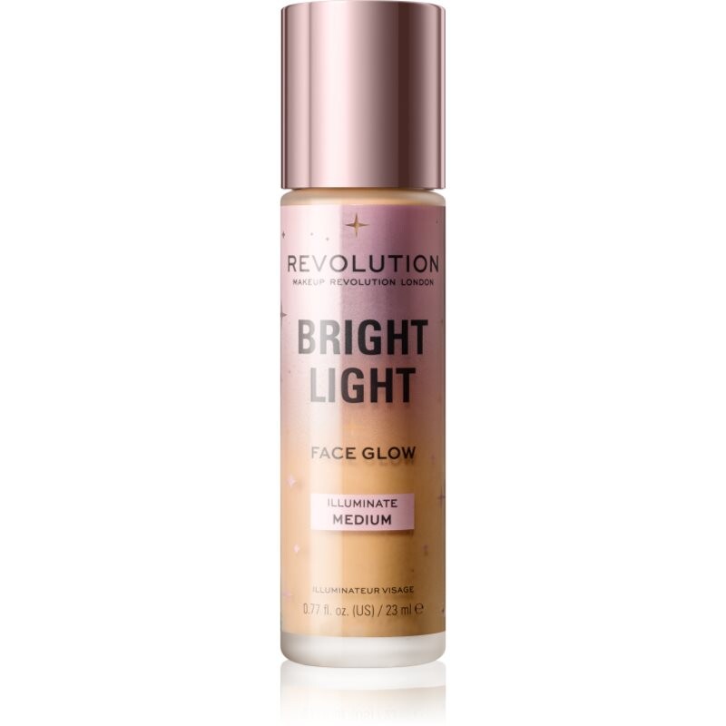 Makeup Revolution Bright Light Face Glow rozjasňujúci tónovací fluid odtieň Illuminate Medium 23 ml