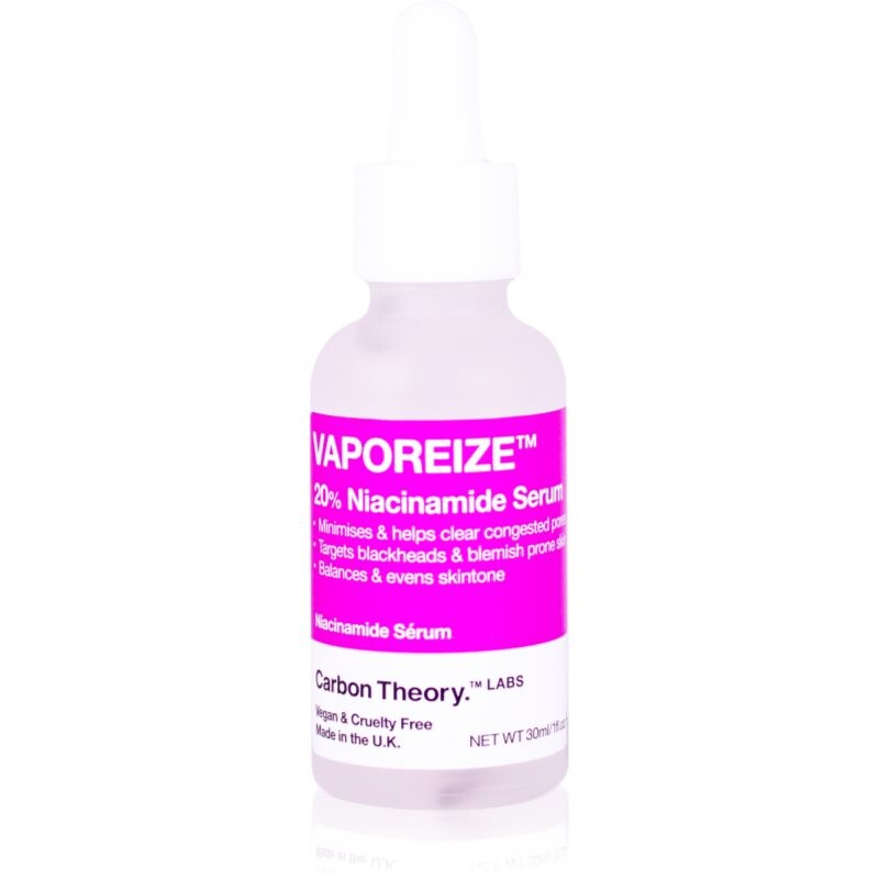 Carbon Theory Vaporeize 20% Niacinamide Serum pleťové sérum s niacínamidom a zinkom 30 ml