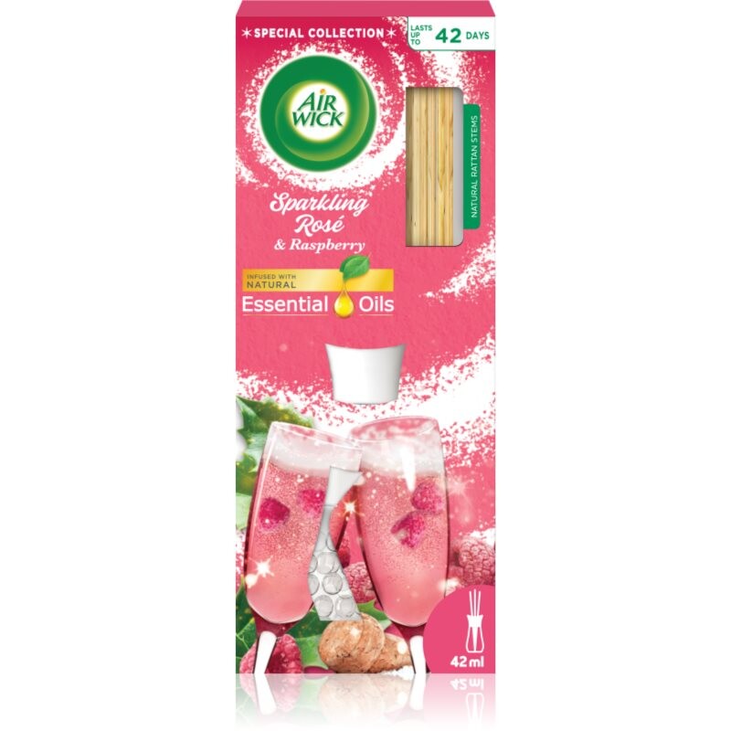 Air Wick Essential Oils Sparkling Rosé & Rasberry aróma difuzér s náplňou 25 ml