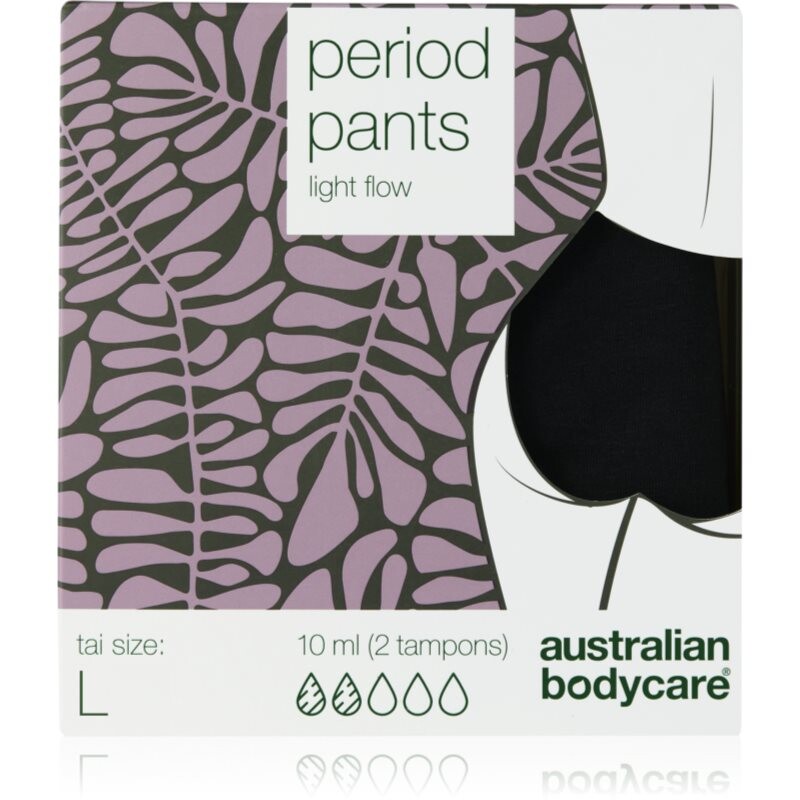 Australian Bodycare Period Pants menštruačné nohavičky pre slabú menštruáciu veľkosť L 1 ks