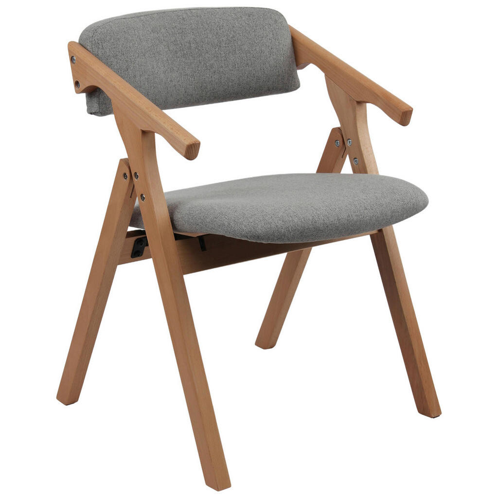 MID.YOU STOLIČKA S PODRÚČKAMI, tkaná textília, sivá