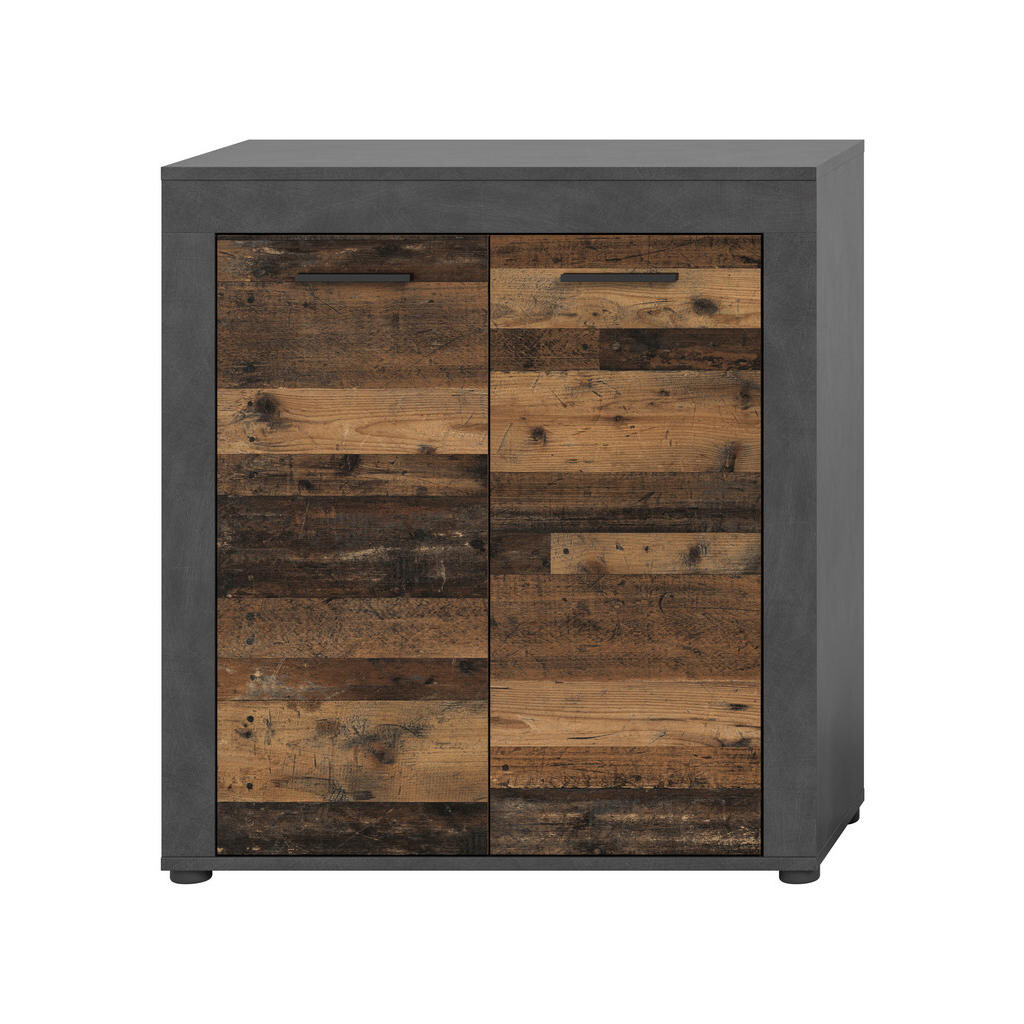 MID.YOU VYSOKÁ KOMODA, antracitová, prírodná farba, 80/88/35 cm