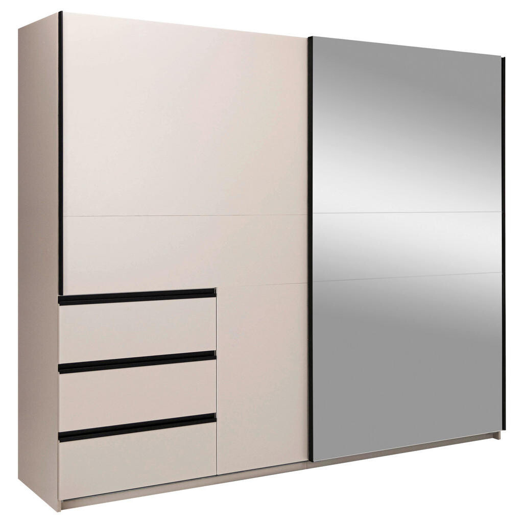 MID.YOU SKRIŇA S POSUVNÝMI DVERAMI, kašmírová, 250/205/61,5 cm