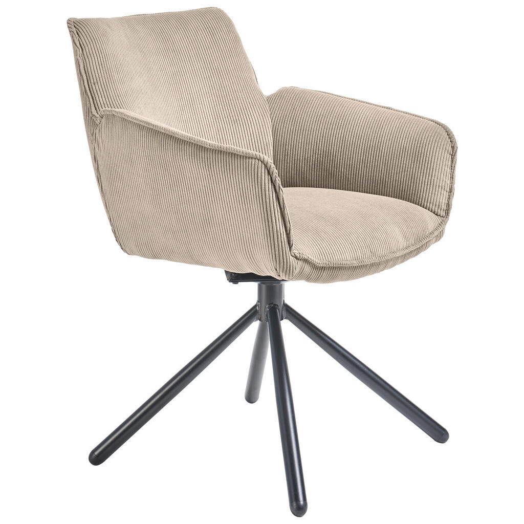 SetOne by Musterring STOLIČKA S PODRÚČKAMI, kord, écru