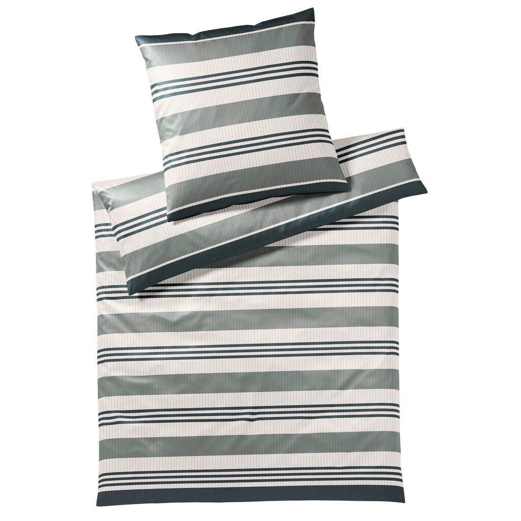 Yes for bed POSTEĽNÁ BIELIZEŇ, makosatén, sivá, zelená, 155/200 cm