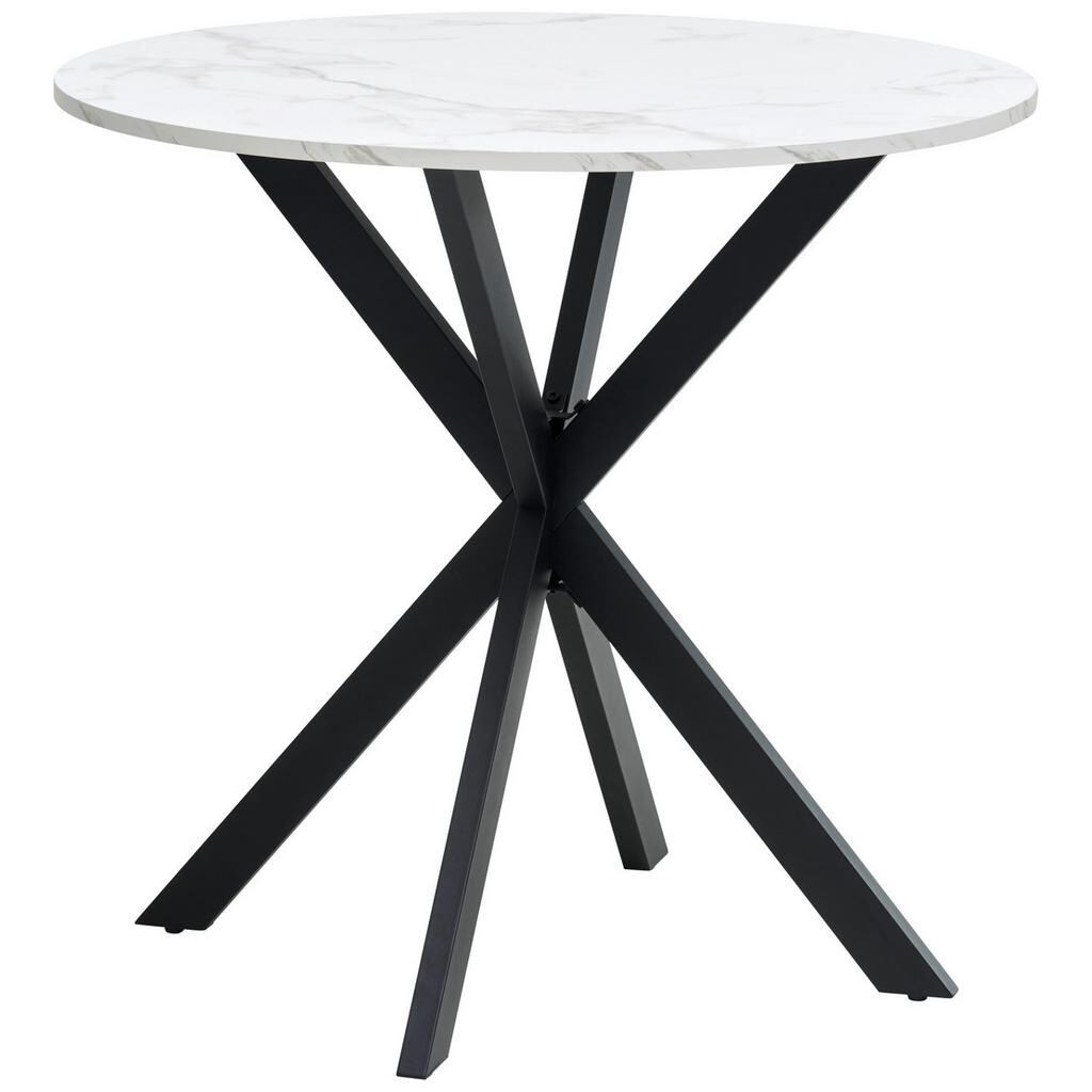 MID.YOU JEDÁLENSKÝ STÔL, čierna, biela, 80/80/75 cm