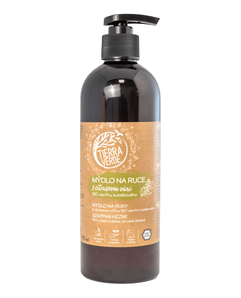 TIERRA VERDE Tekuté mydlo na ruky – BIO vavrín 480 ml