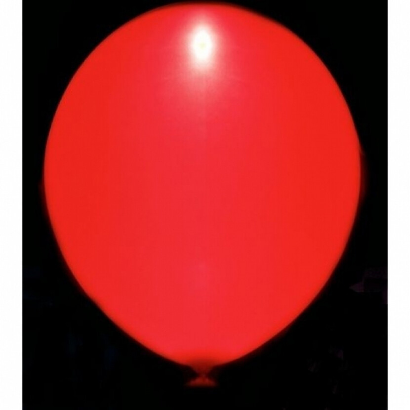 Svietiaci nafukovací balónik - červený