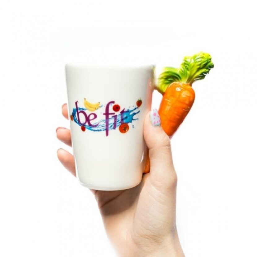 Hrnček buď FIT Mrkvička - biely