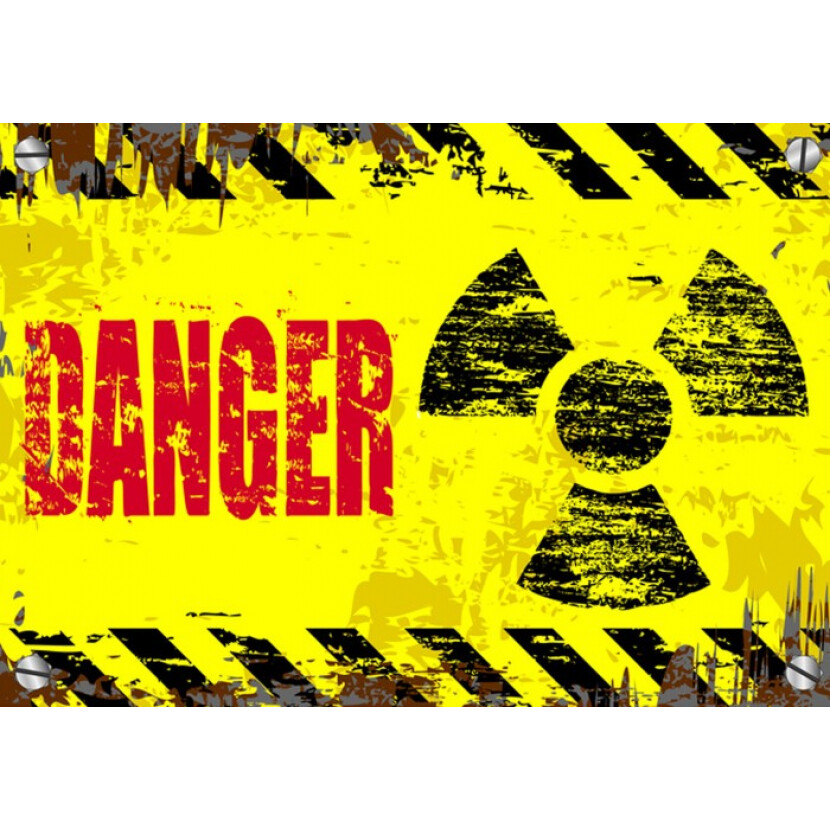 Hliníková ceduľa Danger A4 - žltá