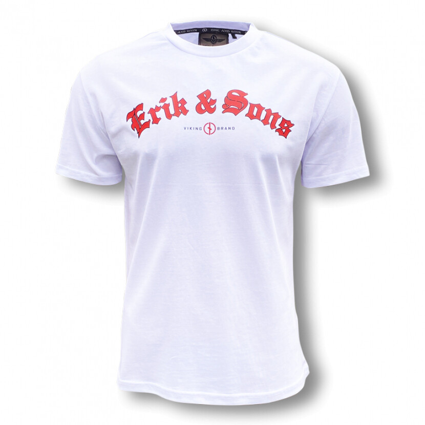 Tričko Erik and Sons Viking - biele, 4XL