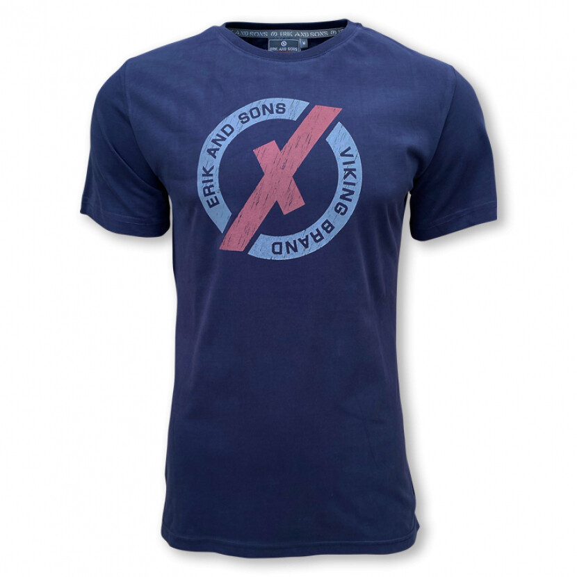 Tričko Erik and Sons Kompass - tmavo sivé, L