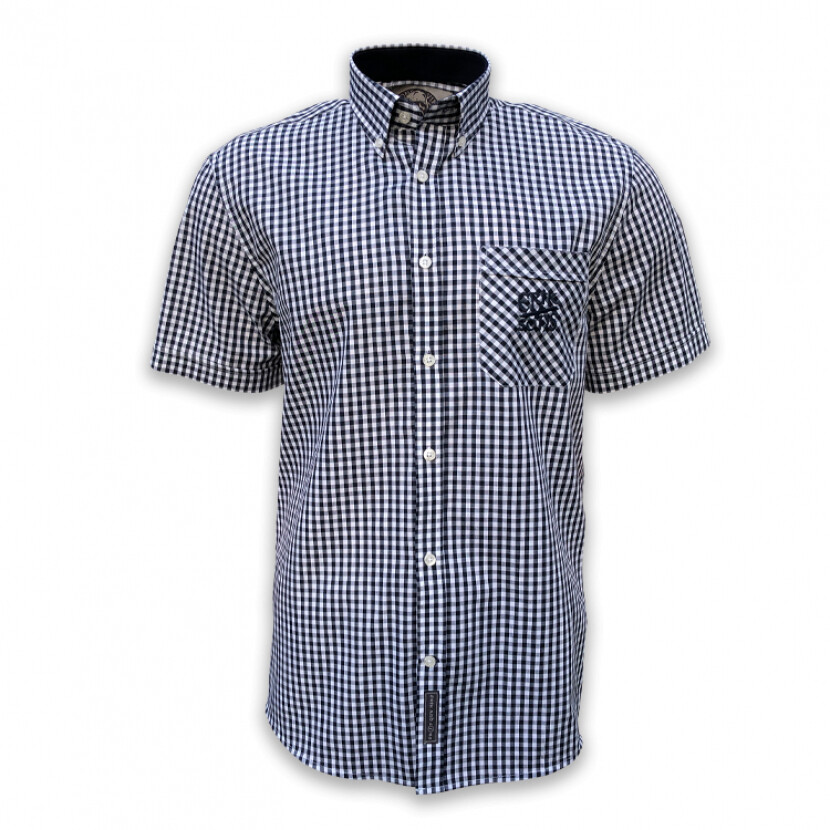 Košeľa pánska Erik and Sons Tyrholm - čierna-biela, L