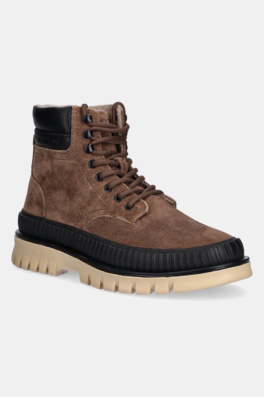 Semišové členkové topánky Gant Nebrada hnedá farba, 31643110