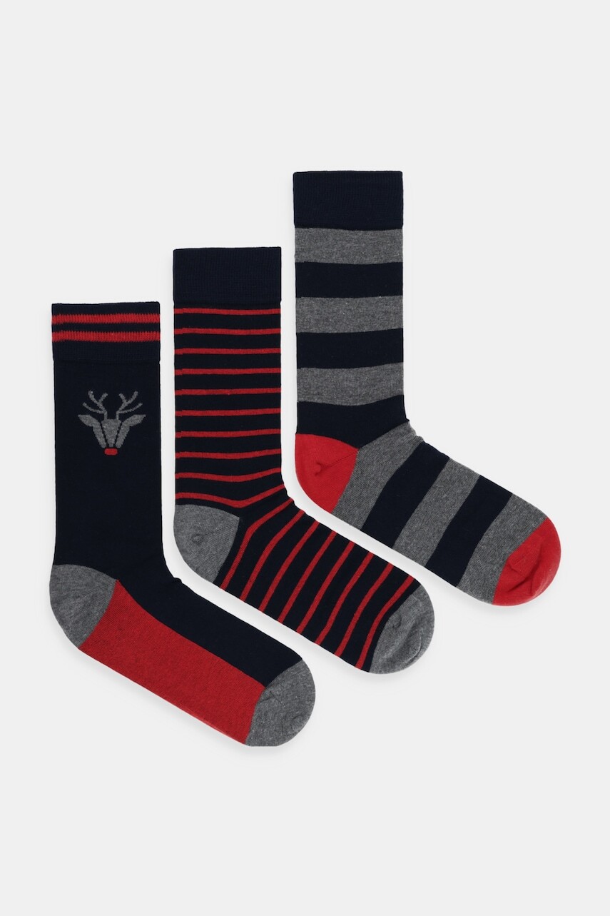 Ponožky Pepe Jeans 3-pak tmavomodrá farba, PMU30073