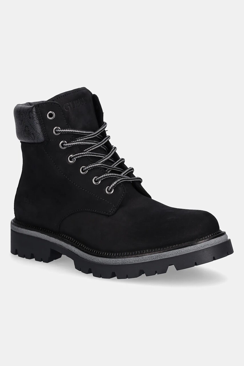 Členkové topánky Guess SIRO čierna farba, FMFSIR LEA10