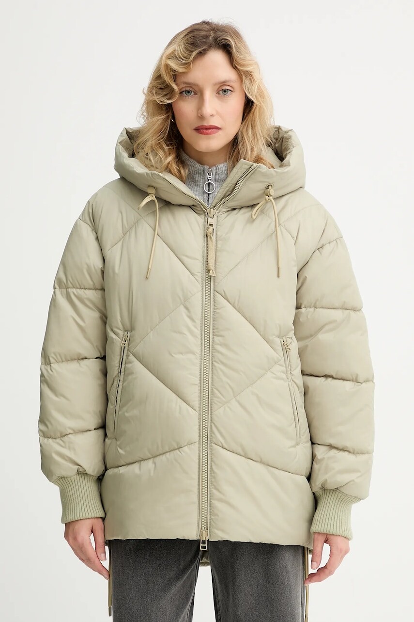 Bunda Marc O'Polo zelená farba, zimná, oversize, 5000007656