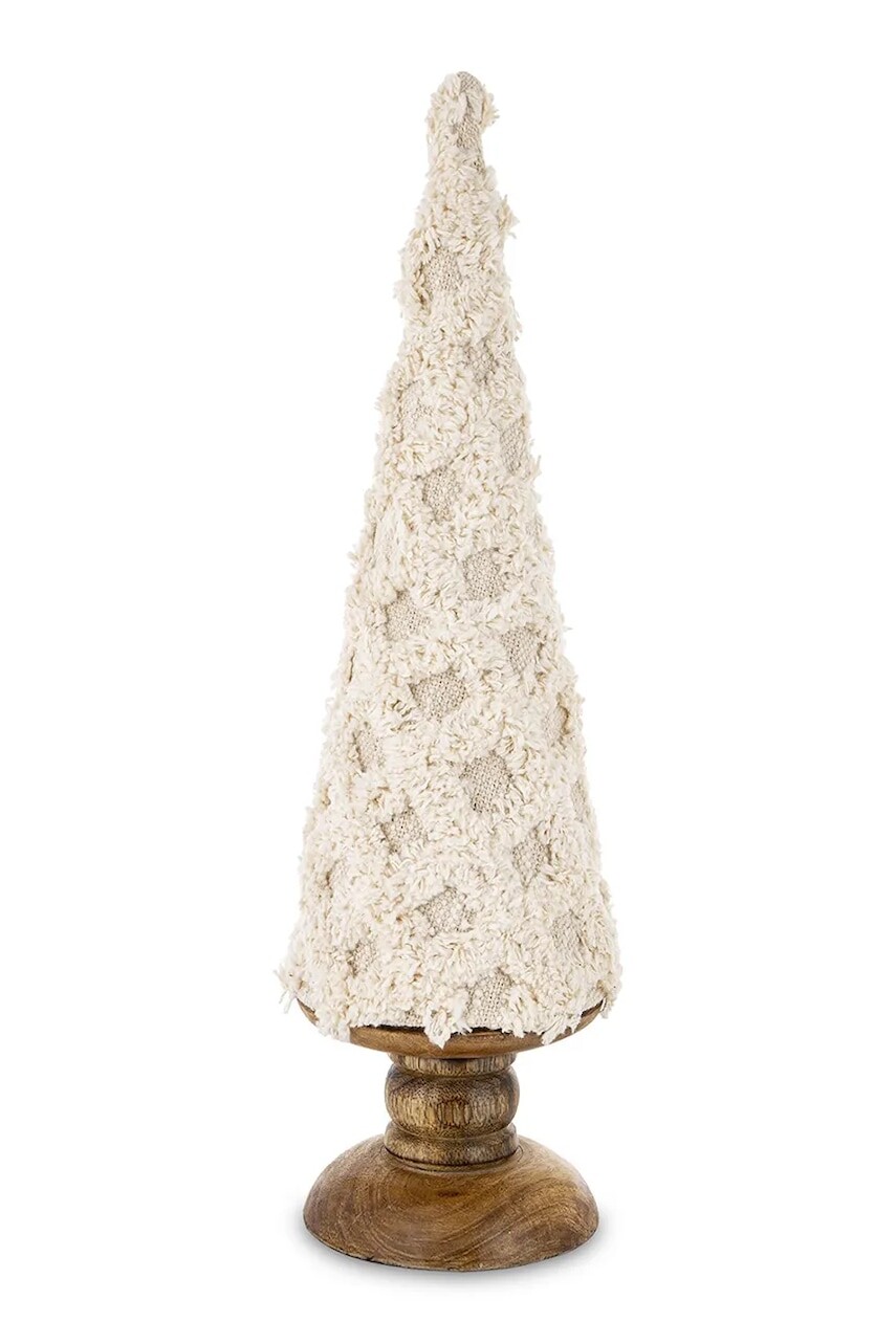 Ozdobný vianočný stromček home & lifestyle 40 x 12 x 12 cm béžová farba