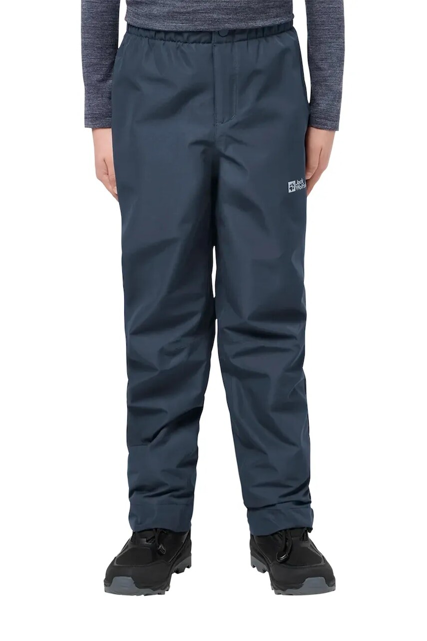 Detské nepremokavé nohavice Jack Wolfskin SNOWY DAYS PANTS K modrá farba, 1608092