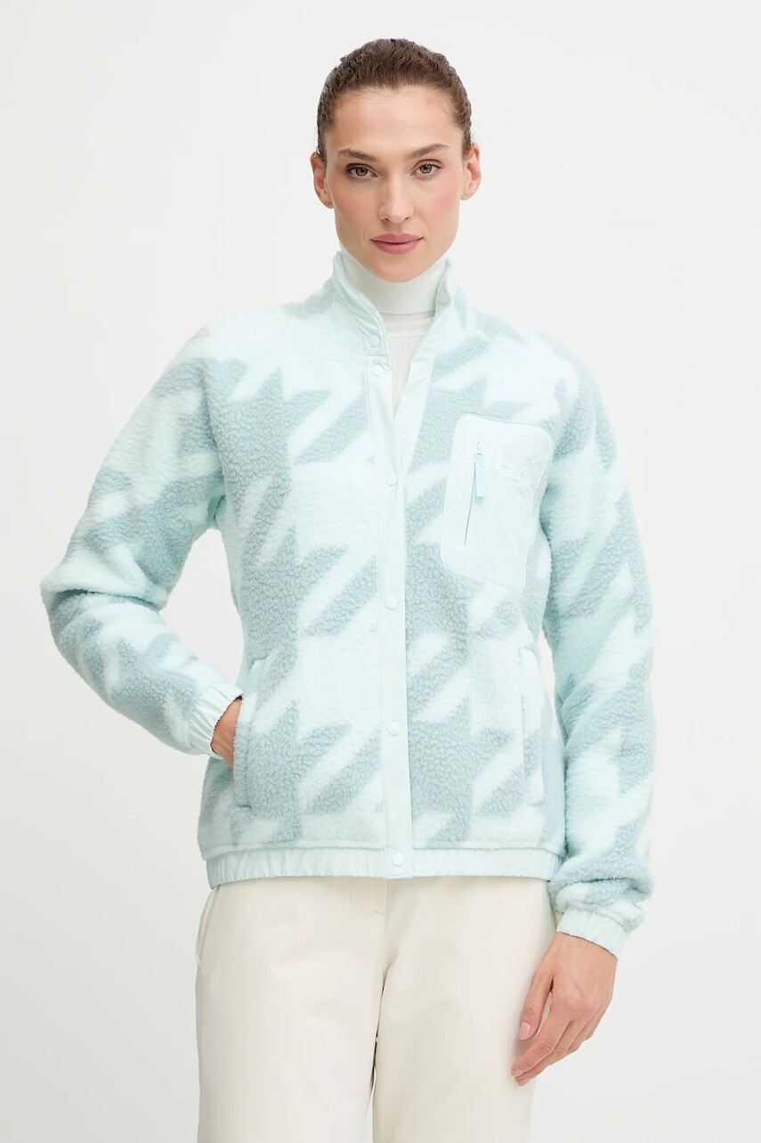 Fleecová mikina Helly Hansen IMPERIAL tyrkysová farba, jednofarebná, 63373