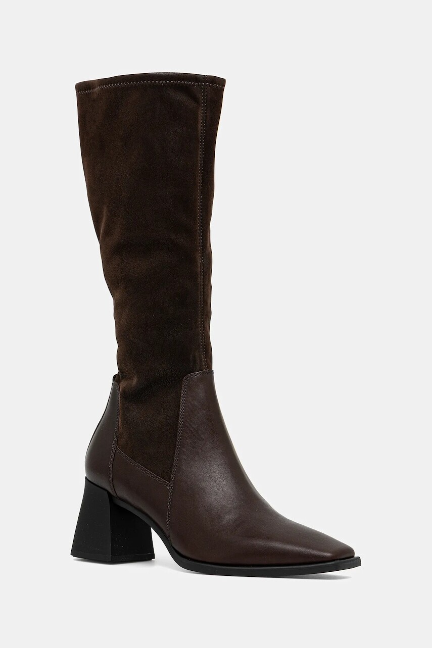 Kožené čižmy Vagabond Shoemakers HEDDA hnedá farba, na podpätku, 5602-202-35