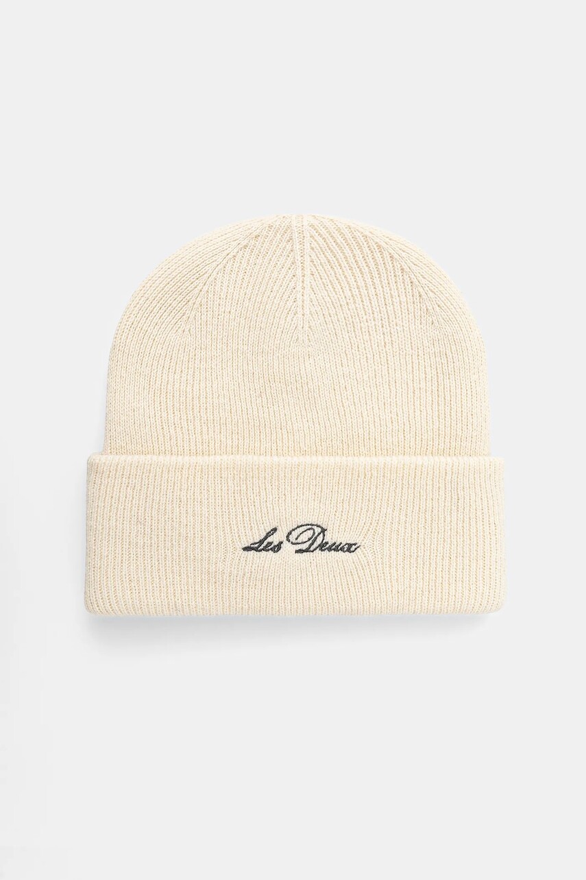 Vlnená čiapka Les Deux Wayne béžová farba, 1000673