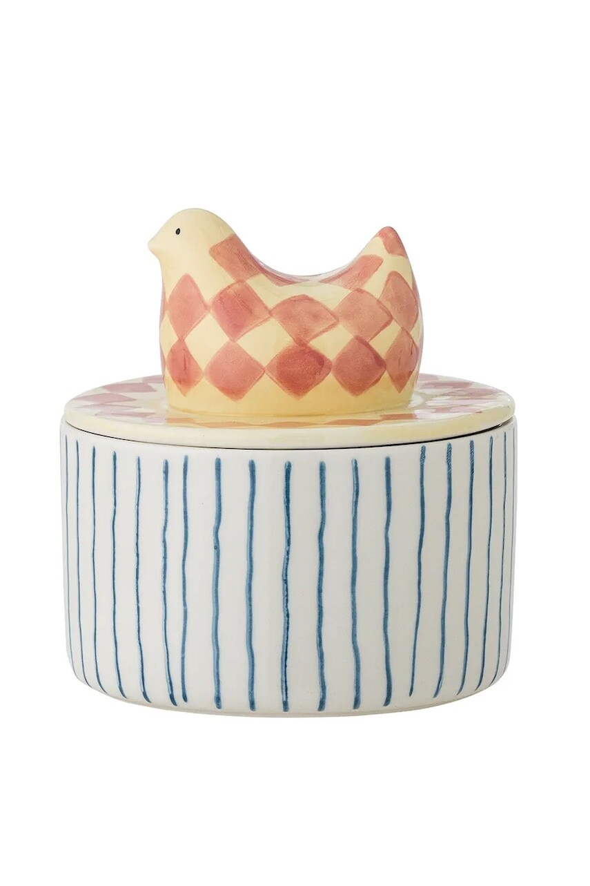 Nádoba s vekom Bloomingville Biona 11 x 12 cm ružová farba