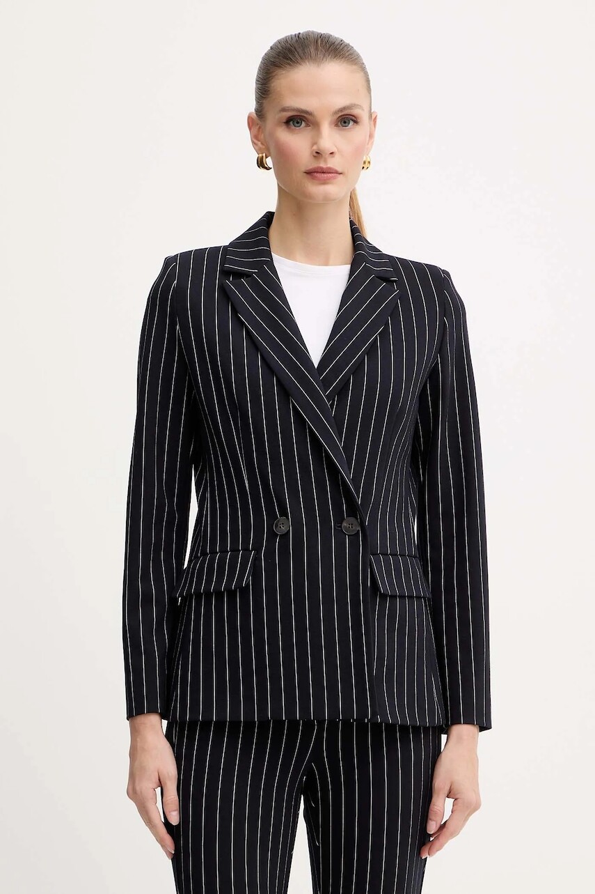 Sako Marella Emme by Marella tmavomodrá farba, dvojradové, vzorované, 2525916062200