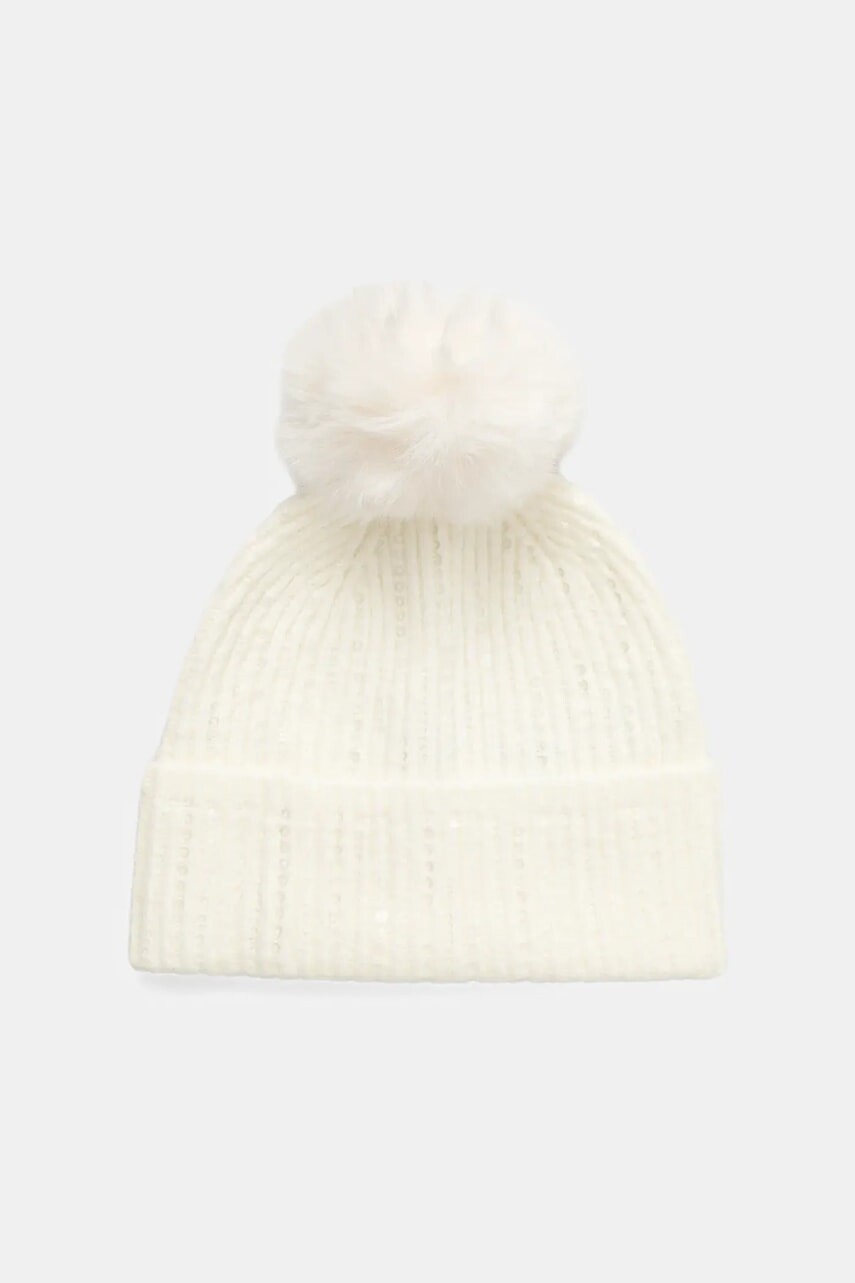 Čiapka s prímesou vlny Morgan béžová farba, 5BSEQUI