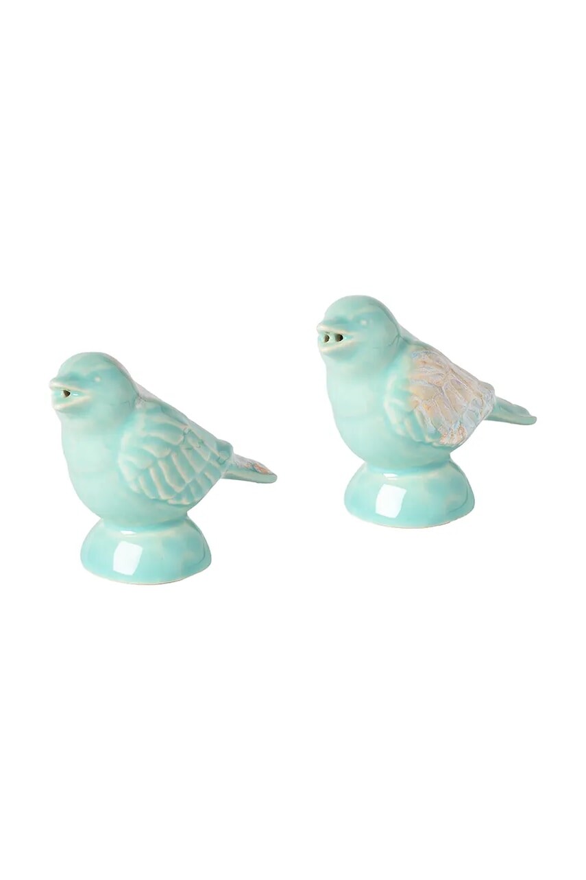 Soľnička a korenička Costa Nova 9 cm tyrkysová farba