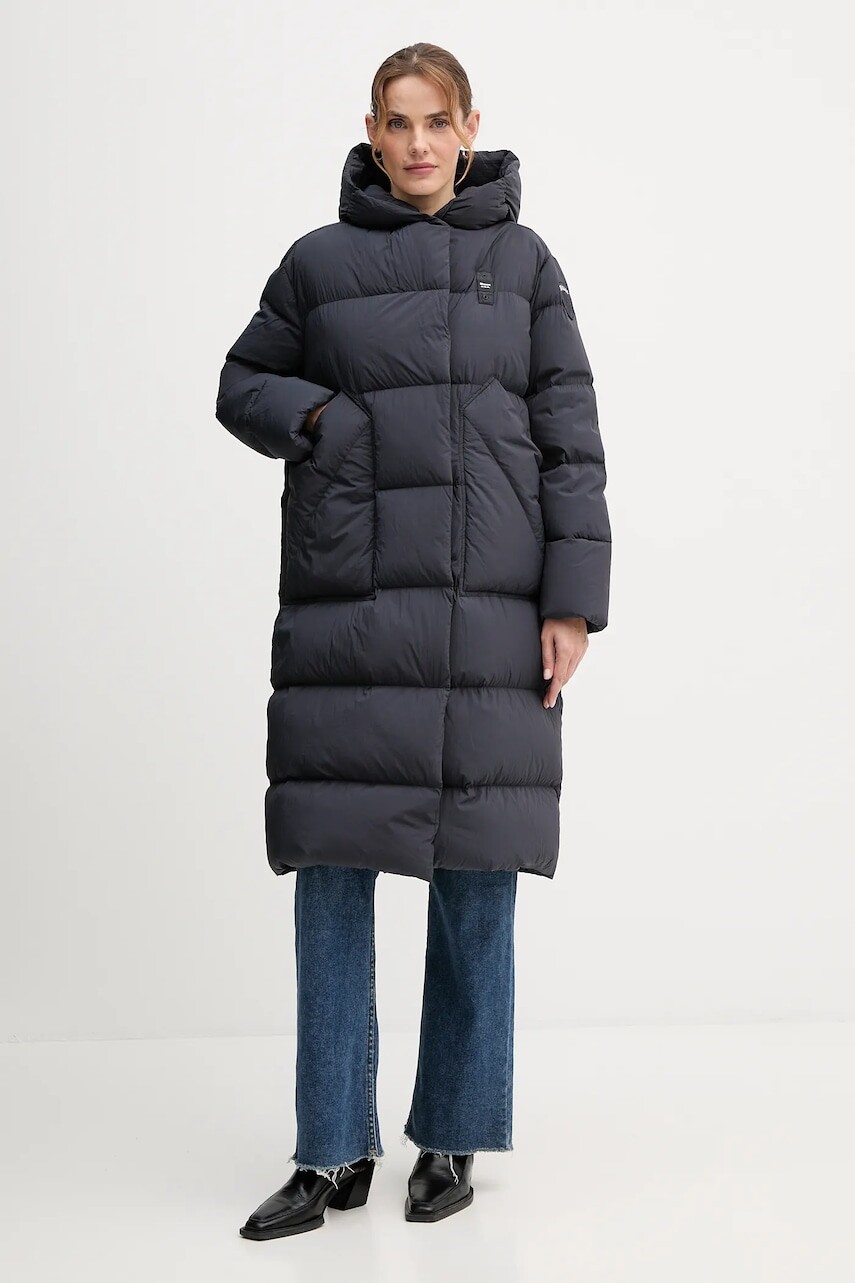 Páperová bunda Blauer RUTH tmavomodrá farba, BLDK03168